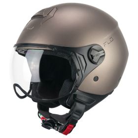 Jet Helm CGM 167A FLO Mono Glänzendes Satin-Taupe Geformtes Visier