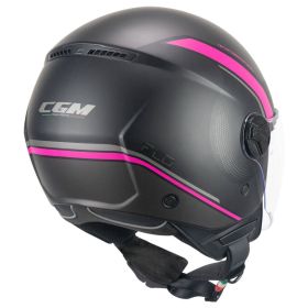 Jet Helm CGM 167M FLO Dot Matt Fluo Black Fuchsia Langes Visier