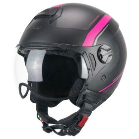 Jet Helm CGM 167M FLO Dot Matt Fluo Black Fuchsia Geformtes Visier