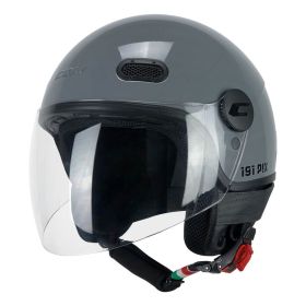 Casco Jet CGM 191A PIX MONO Grigio Visiera Lunga