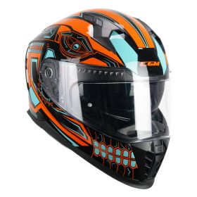 Casco Integrale CGM 311M BLAST Maya Nero Arancione Azzurro Lucido