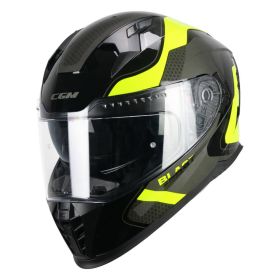 Casco Integrale CGM 311R BLAST Race Nero Giallo Fluo Lucido