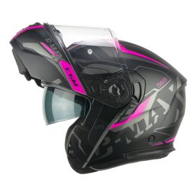 Modular Helmet CGM 569G C-MAX CITY Matte Fluorescent Black Fuchsia