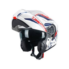 Modular Helmet CGM 569G C-MAX City Blue White Red Glossy