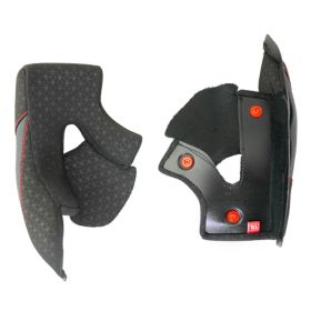 Black Gray Cushion Pair Helmet CGM 265 LUCKY Size JM