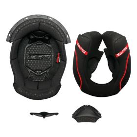 Full Black Red Interior Helmet CGM 360 KAD Size S