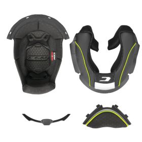 Vollständig schwarzes gelbes Innenfutter CGM 560 MAD Helm Größe XL