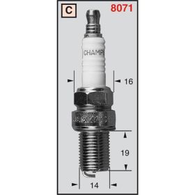 CHAMPION OE077/T10 Motorcycle spark plug