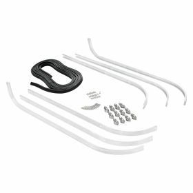 Set listelli pedana CIF 610233M in alluminio/gomma con kit rivetti e pezzi terminali