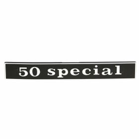 Plaque spéciale noire/aluminium 50 132x17 mm 2 broches distance centrale 110 mm