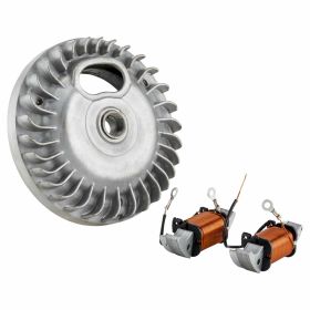 Volano RMS alluminio 91,1 mm con accensione ruttore e bobina luce