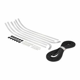 Listelli pedana CIF EASY ASSEMBLY in Alluminio/Gomma Argento/Nero con kit rivetti