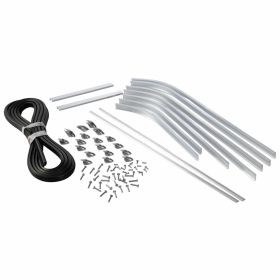 Kit CIF Listelli Pedana Alluminio/Gomma Argento/Nero con Kit Rivetti e Terminali