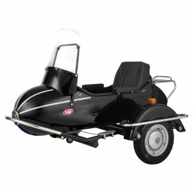 COZY Left Black Rocket Sidecar with trunk and windshield dimensions 1850x750x850 mm