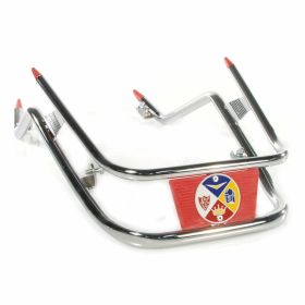 Paraurti CUPPINI anteriore con cromo tubo doppio ed emblema rosso
