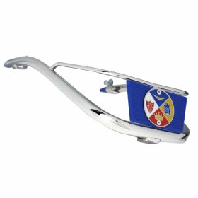 Pare-chocs avant CUPPINI en chrome avec un élégant et durable emblème bleu