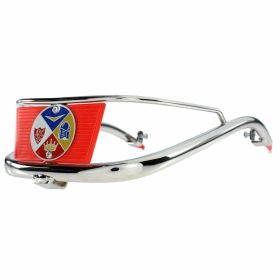 Paraurti CUPPINI Cromo con Emblema Rosso perTubo Doppio