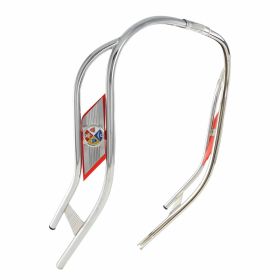 CUPPINI Double Tube Chrome Shield Edge with Red Emblem