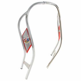 CUPPINI Double Tube Chrome Shield Edge with Red Emblem