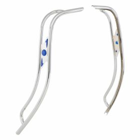 CUPPINI Bord Edge Double Tube Chrome Blue Emblem