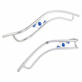 CUPPINI Bord Edge Double Tube Chrome Blue Emblem