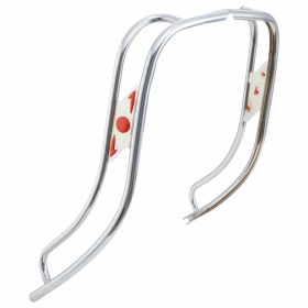 Double Tube Chrome Shield CUPPINI with Elegant and Durable Red Emblem