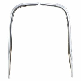 Double Tube Chrome Shield CUPPINI with Elegant and Durable Red Emblem
