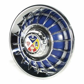 Copricerchio CUPPINI cromo/blu con raggi perpendicolari e modifiche scorrevoli