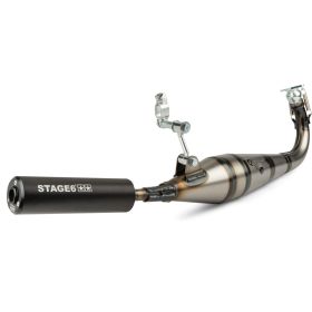 Marmitta completa STAGE 6 STREETRACE terminale nero per Peugeot 103 Sp