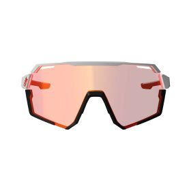 LEATT RideViz Pro Iriz Cryztal Sonnenbrille Weiß Large Rote Linse 13%