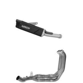 Arrow Indy Race EVO Black Slip-on Auspuff Carby-Endkappe Sammler für Honda CB 1000 Hornet