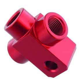 Sdoppiatore tubo freno 3 vie Typ813 M10x1 rosso