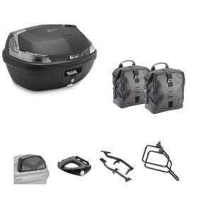 Kit GIVI bauletto BLADE TECH borsa CORIUM nero fumè 47/16L ROYAL ENFIELD SUPER METEOR