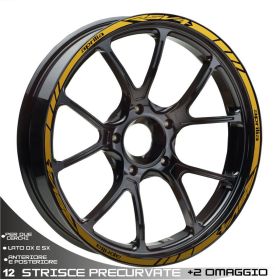 RIM WHEEL STICKERS DECALS SPORT LINE GOLD FOR APRILIA 1000 RSV4 R APRC