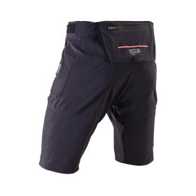 Pantaloncini MTB LEATT Trail 6.0 Cargo nero traspirabili con tasca antiurto