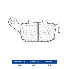 Rear brake pads pair CL BRAKES 2296RX3 sintered compound for street bikes
