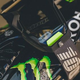 Masque de motocross ARMEGA HIPER TETSUMI 100 % noir avec lentille miroir