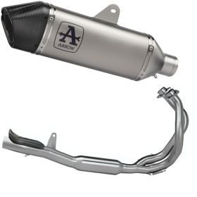 ARROW Silencieux Slip-On Veloce Racing Capuchon en Carbone Titane pour Kawasaki Z 650