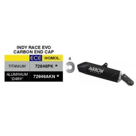 Échappement Slip-On en Aluminium Noir ARROW Indy Race EVO Approuvé pour Aprilia TUAREG 660