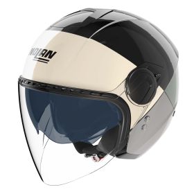 Casco jet urbano NOLAN N20-2 Visor Blocco 354 nero avorio