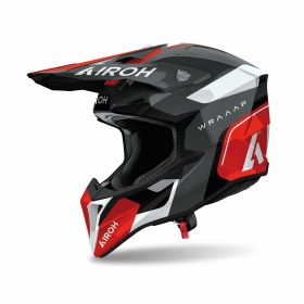 AIROH WRAAAP CONQUER Glänzender Roter Kreuzhelm