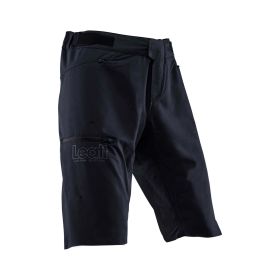 Pantaloncini MTB LEATT Enduro 1.0 nero tessuto resistente acqua sporco 3 tasche