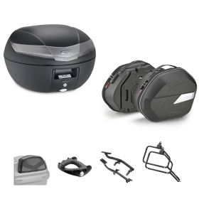 Kit GIVI bauletto V40 TECH borsa WL900B nero fumè 40/25L per ROYAL ENFIELD SUPER METEOR