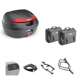 Kit GIVI bauletto VISION 34L borsa X-LINE nero rosso 34/33L per YAMAHA