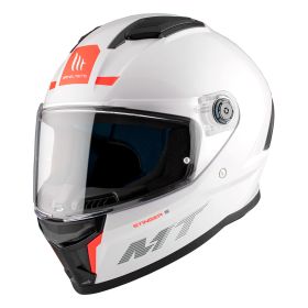 Full Face Helmet MT Helmets Stinger 2 Solid A0 White Gloss