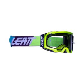Masque cross LEATT Velocity 5.5 jaune bleu lentille fumée 58%