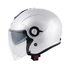 KAPPA KV35 Double Visor Basic Urban jet helmet glossy white