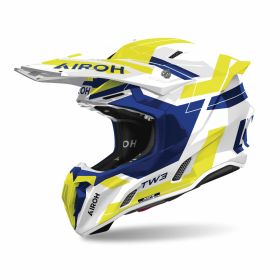 AIROH TWIST 3 DYNASTY Cross Helmet Glossy Blue/Yellow