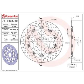 BREMBO schwimmende Bremsscheibe 78B40850 Gold-Serie D.300 Dicke 5mm 6 Löcher für DUCATI