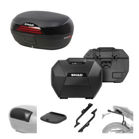 SHAD Complete kit SH46 black and SH38X carbon for BENELLI TRK 502X QJMOTOR SRT